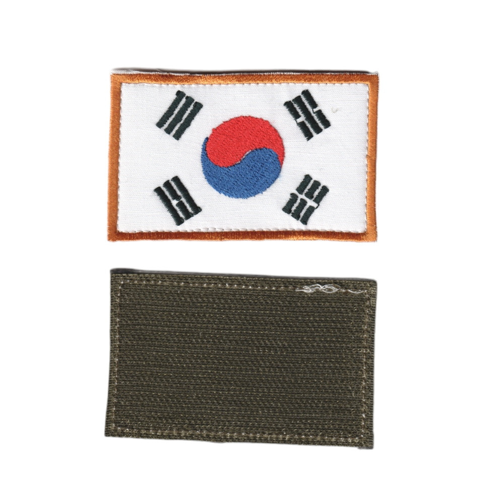 Шеврон ЗСУ, військовий / армійський, корейський прапор , на липучці,  5  см * 3,5 см, фото 1