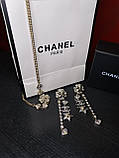 Сережки та підвіска лого / срібло / декор - кристали, фото 3