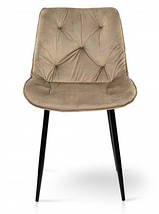 Стілець Прадо чорний / велюр мокрий пісок ТМ Мікс Меблі, фото 3