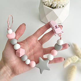 Тримач для пустушки, для соски силіконовий