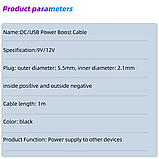 Перетворювач кабель із підвищувальним трансформатором USB 5V to DC — 9V  1 А для роутера, модему 1 м. Бустер, фото 7