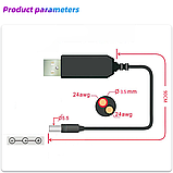 Перетворювач кабель із підвищувальним трансформатором USB 5V to DC — 9V  1 А для роутера, модему 1 м. Бустер, фото 4
