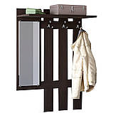 Вішалка в передпокій з дзеркалом та полицею Тандем Дуб сонома (90х20х110 см) Еверест, фото 2