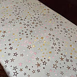 Скатертина Клейонка на метраж на флізеліновій основі Ширина: 1,37 м зірочки, фото 4