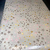Скатертина Клейонка на метраж на флізеліновій основі Ширина: 1,37 м зірочки, фото 5