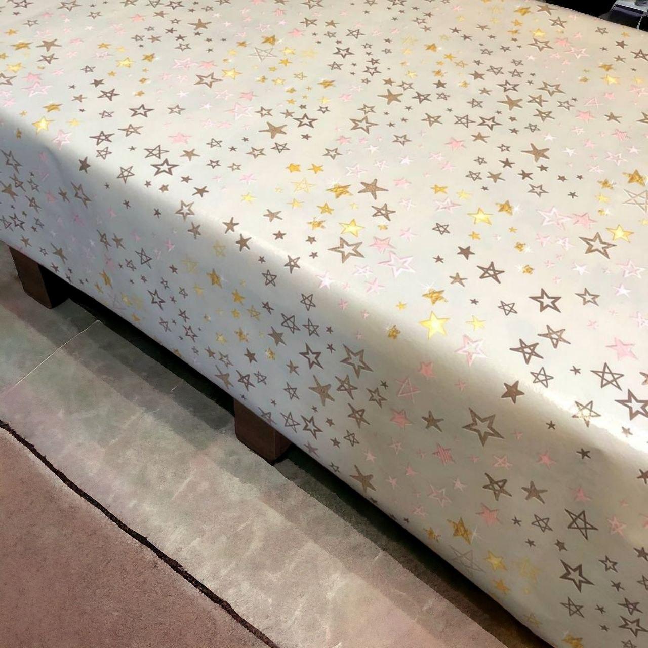 Скатертина Клейонка на метраж на флізеліновій основі Ширина: 1,37 м зірочки, фото 1