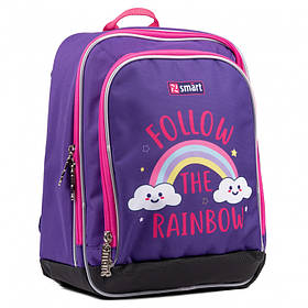 Рюкзак шкільний каркасний SMART H-55 Follow the rainbow Фіолетовий