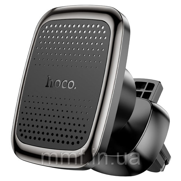 Автотримач Hoco CA106 Air outlet magnetic car holder / black metal gray