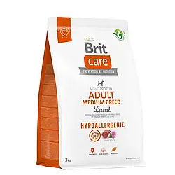 Сухий корм для собак Brit Care Dog Hypoallergenic Adult Medium Breed 3 кг - ягня