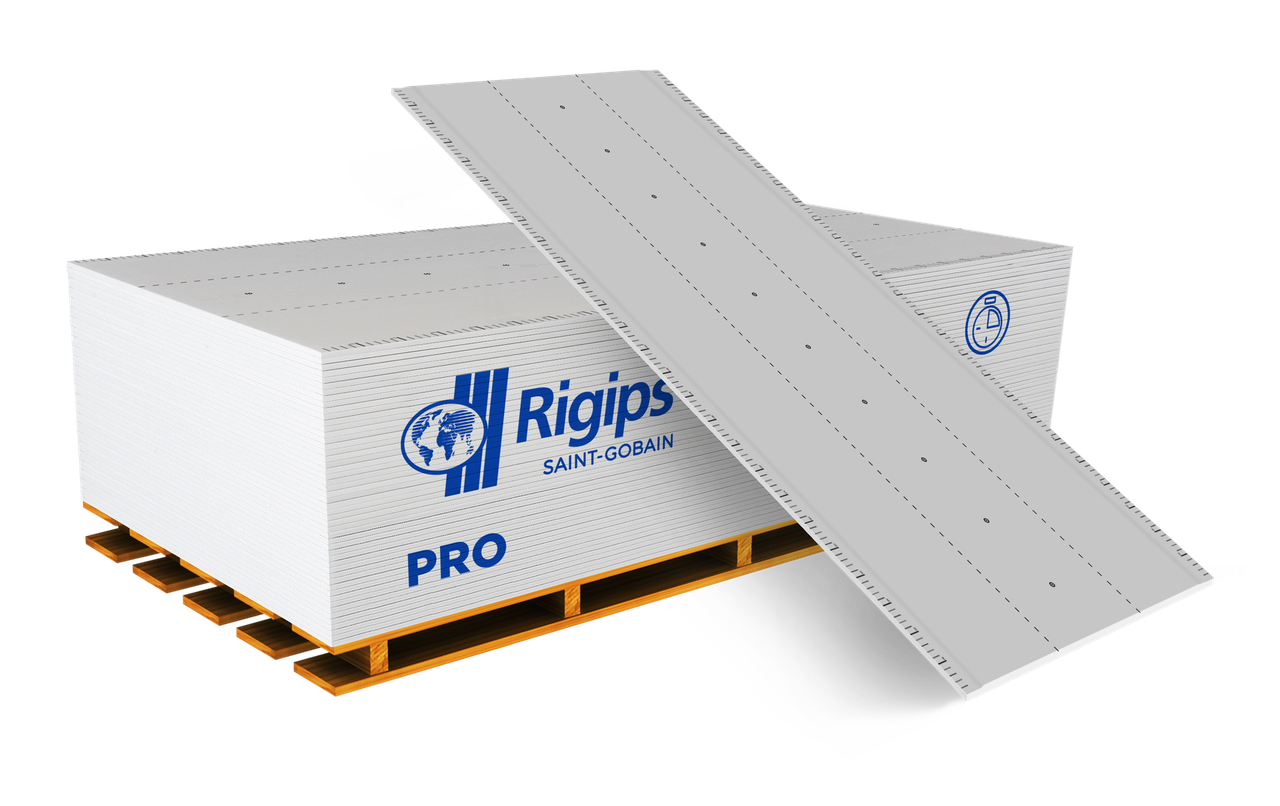 Гіпсокартон акустичний Rigips PRO 2500 х 1200 х 12.5 мм