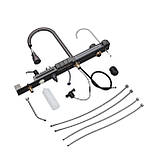 Набір: Кухонна мийка Kroner KRP Schwarze - SET7546ARTHM PVD (3.0/0.8 мм) "Водоспад" чорна, фото 9