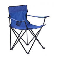 Розкладний стілець з підсклянником витримує до 100 кг із чохлом Синє