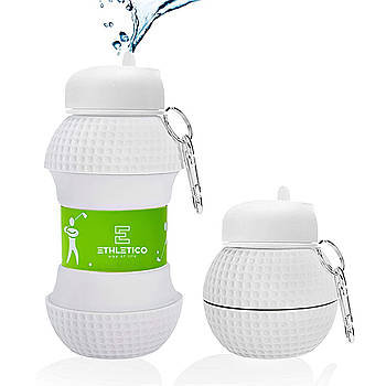 Складна силіконова пляшка, 550 мл, до 60°С, Foldable Bottle / Пляшка для води / Спортивна пляшка