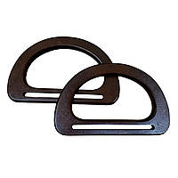 Ручки для сумки D-подібні темно-коричневі дерев'яні 150*95 мм