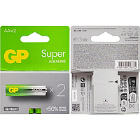 Батарейки Alkaline Super GP-000027/216732 AA (пальчик), уп. 2 шт