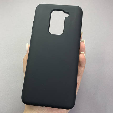 Чохол для Xiaomi Redmi Note 9 щільний з мікрофіброю чохол на телефон сяомі редмі нот 9 чорний sfa, фото 1