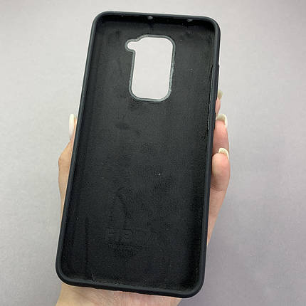 Чохол для Xiaomi Redmi Note 9 щільний з мікрофіброю чохол на телефон сяомі редмі нот 9 чорний sfa, фото 3