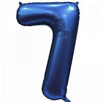 Фольгована цифра Slim STAR royal blue "7" 30" (76см) в упаковці