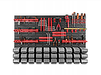 Настінна панель стелаж для інструментів 115х78см 30 контейнерів з кришкою, фото 3
