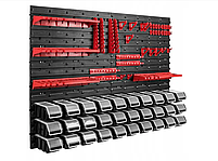 Настінна панель стелаж для інструментів 115х78см 30 контейнерів з кришкою, фото 2