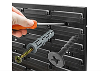 Настінна панель стелаж для інструментів 115х78см 30 контейнерів з кришкою, фото 9