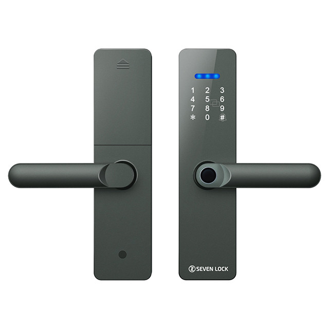 Розумний дверний біометричний замок SEVEN LOCK SL-7740BF grey