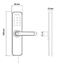 Розумний дверний біометричний замок SEVEN LOCK SL-7740BF black, фото 6