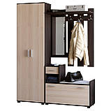 Передпокій Тандем з шафою для одягу ШП-1 Венге комбі Еверест (150х38х200 см), фото 2