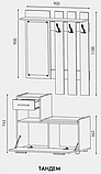 Передпокій Тандем з шафою для одягу ШП-1 Венге комбі Еверест (150х38х200 см), фото 3