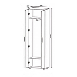 Передпокій Тандем з шафою для одягу ШП-1 Венге комбі Еверест (150х38х200 см), фото 4