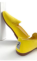 Яскраві жовті текстильні іспанські мокасини ТМ Javer, жіночі, чоловічі, підліткові