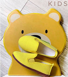 Зручні іспанські текстильні дитячі макасіни Javer Amarillo