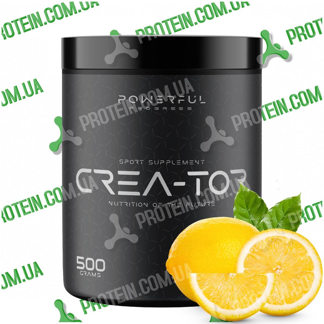 Моногідрат Креатину Powerful Progress Crea-Tor Micronized 500 г Lemon-Lime Лимон-Лайм
