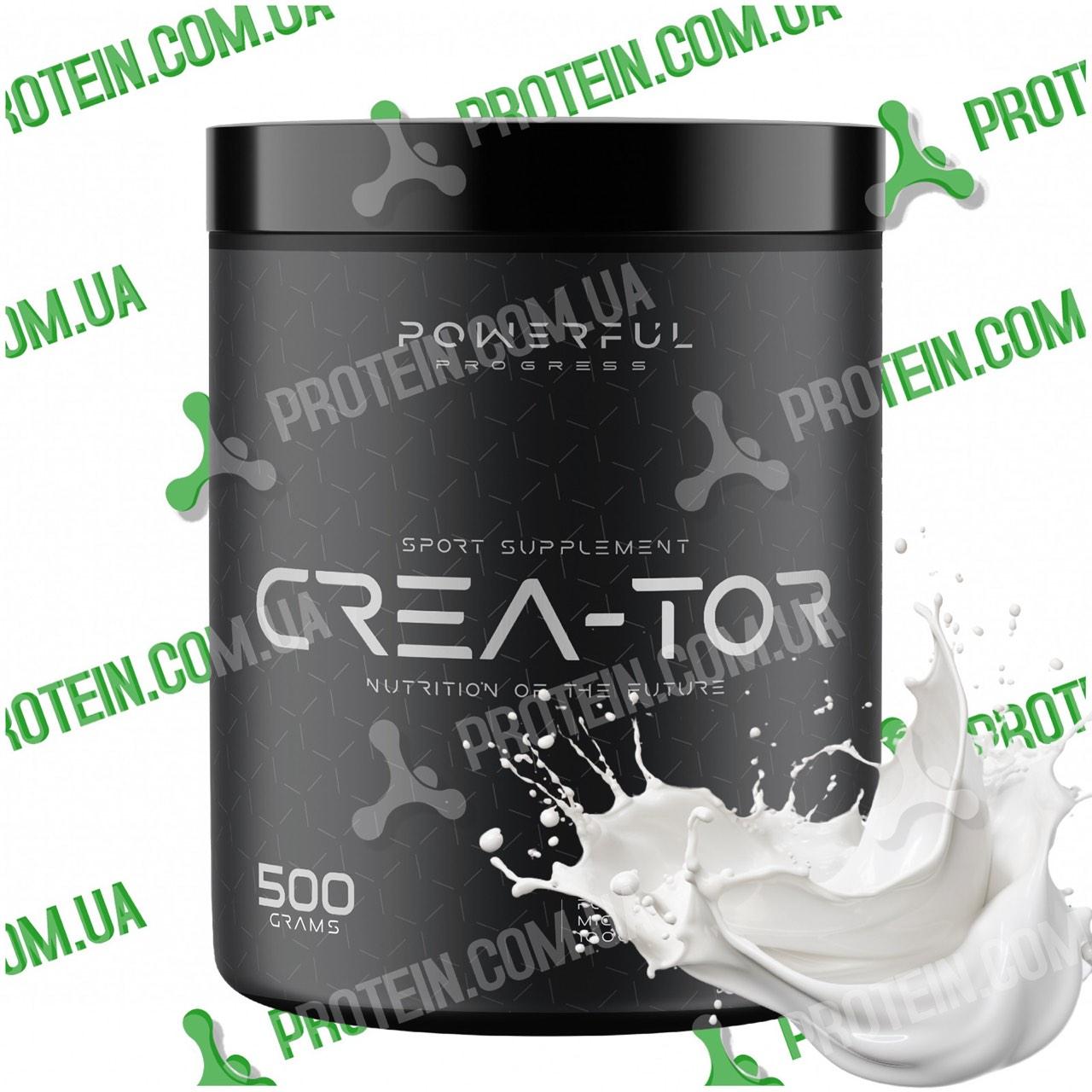 Моногідрат Креатину Powerful Progress Crea-Tor Micronized 500 г Natural Без Смаку