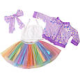 Одяг для ляльки Baby Born / Бебі Борн 40-43 см набір Райдужний бузковий 8844, фото 2