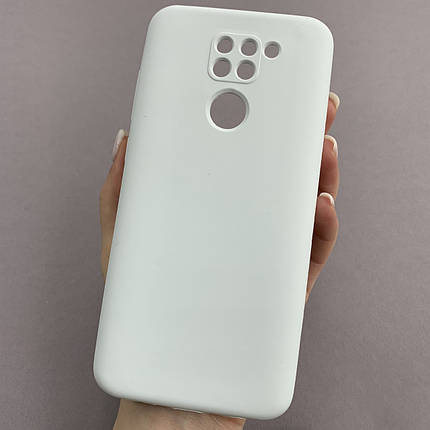 Чохол для Xiaomi Redmi Note 9 кейс з мікрофіброю софт тач покриттям на сяомі редмі нот 9 білий o9g, фото 1