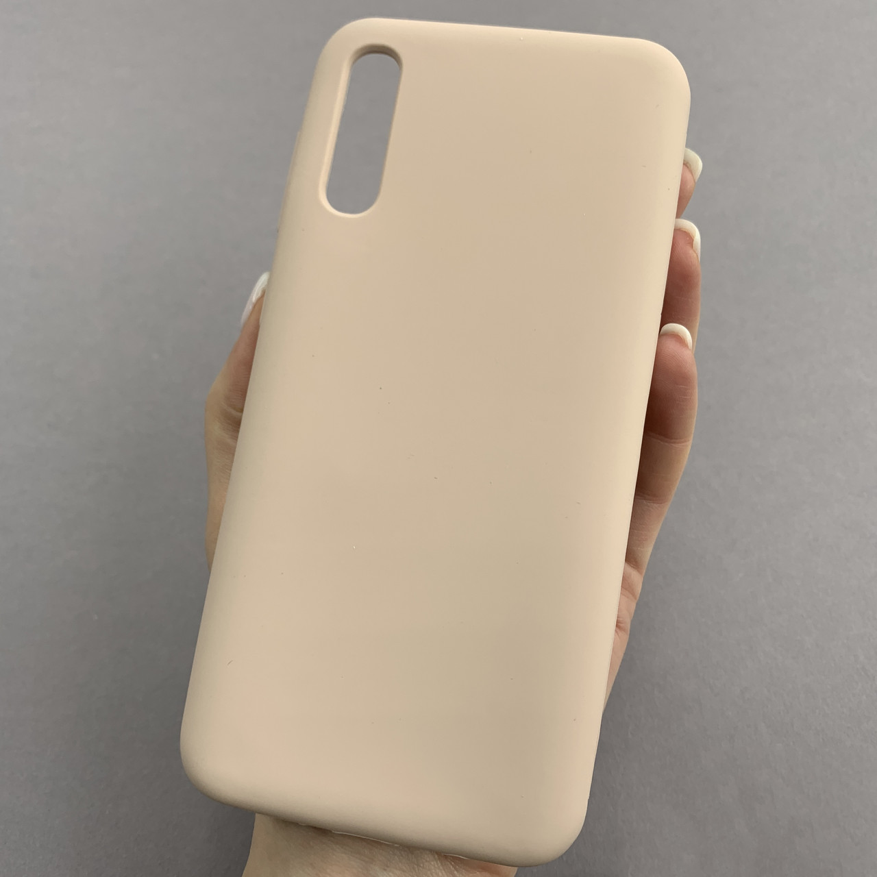 Чохол для Samsung Galaxy A50s кейс із мікрофіброю софт тач покриттям на телефон самсунг а50с пудровий o9g