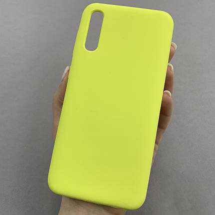 Чохол для Samsung Galaxy A50s кейс із мікрофіброю софт тач покриттям на телефон самсунг а50с жовтий o9g, фото 1