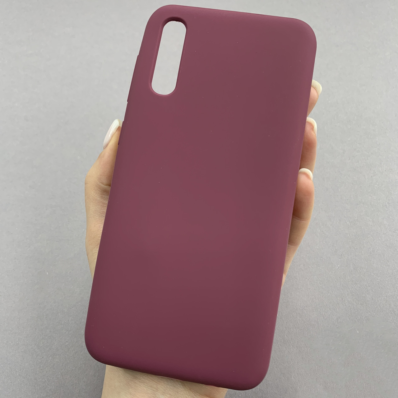 Чохол для Samsung Galaxy A50s кейс із мікрофіброю софт тач покриттям на телефон самсунг а50с бордовий o9g