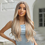 Перука блондинки хвиляста довга термо блонд пшенична колорування (LC1019), фото 2