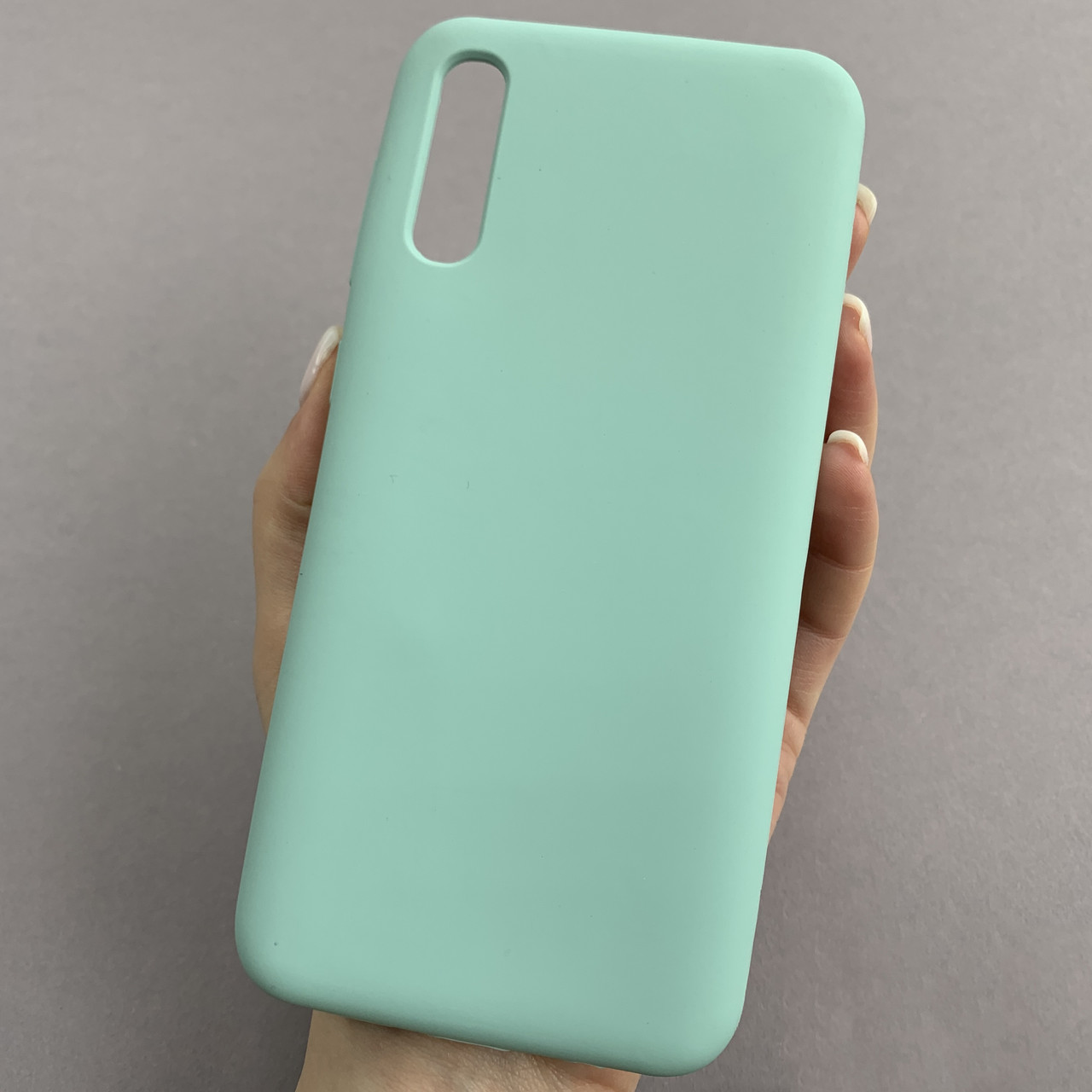 Чохол для Samsung Galaxy A50s кейс із мікрофіброю софт тач покриттям на телефон самсунг а50с бірюзовий o9g