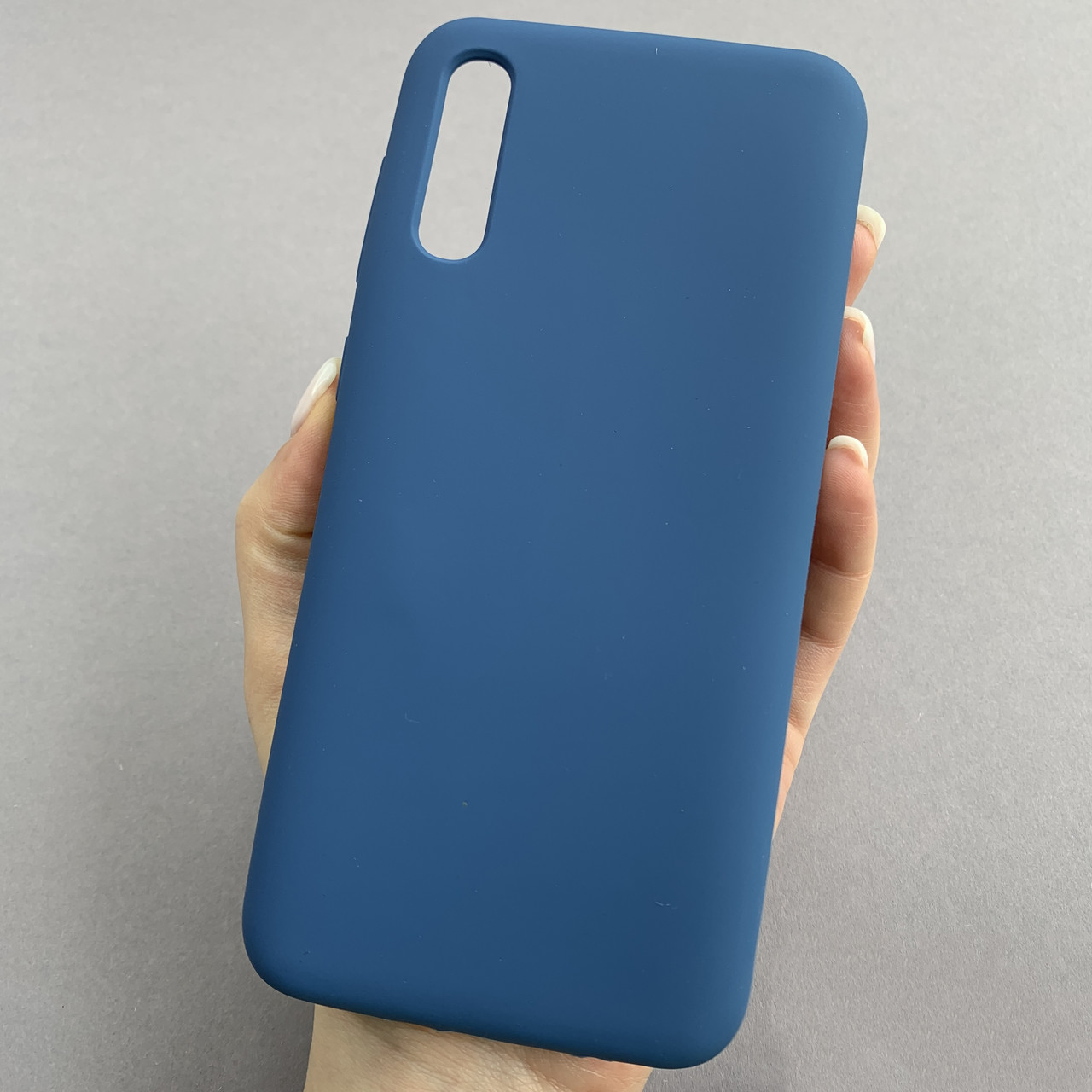 Чохол для Samsung Galaxy A50s кейс із мікрофіброю софт тач покриттям на телефон самсунг а50с синій o9g