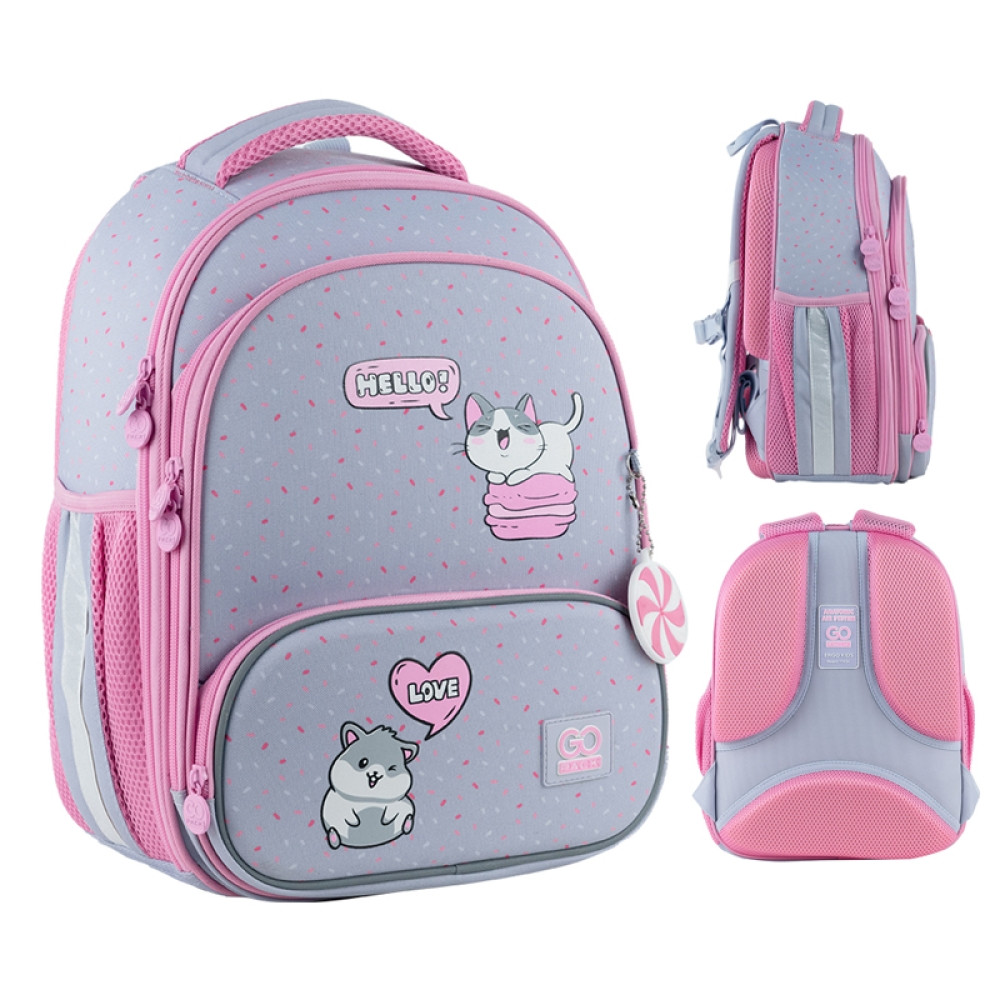 Рюкзак шкільний каркасний GoPack Education (зростання 130 – 145 см) GO24-597M-1 Lovely Pets