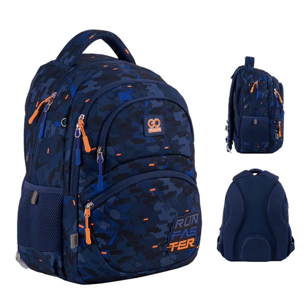 Рюкзак шкільний GoPack Education GO24-175M-10 Run Faster (зріст від 130 до 145 см)
