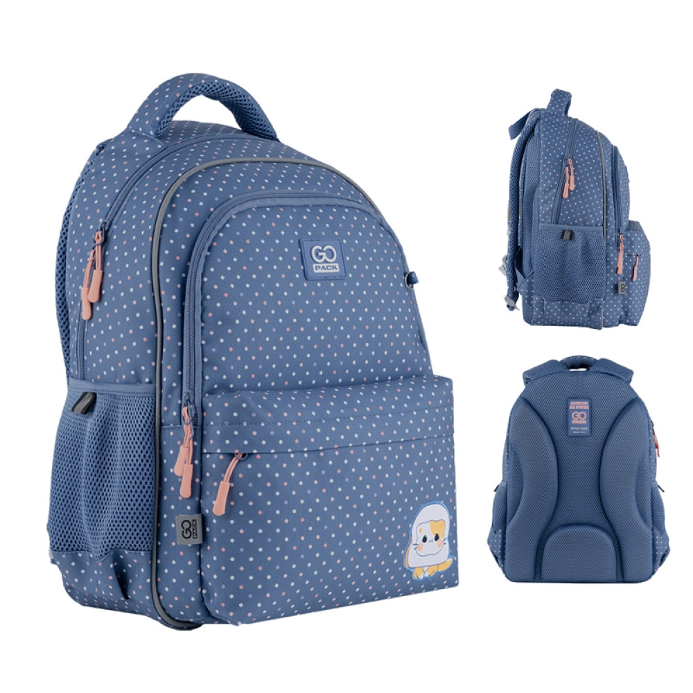 Рюкзак шкільний ортопедичний GoPack Education (зростання 130 - 145 см) GO24-182M-6 CatBread