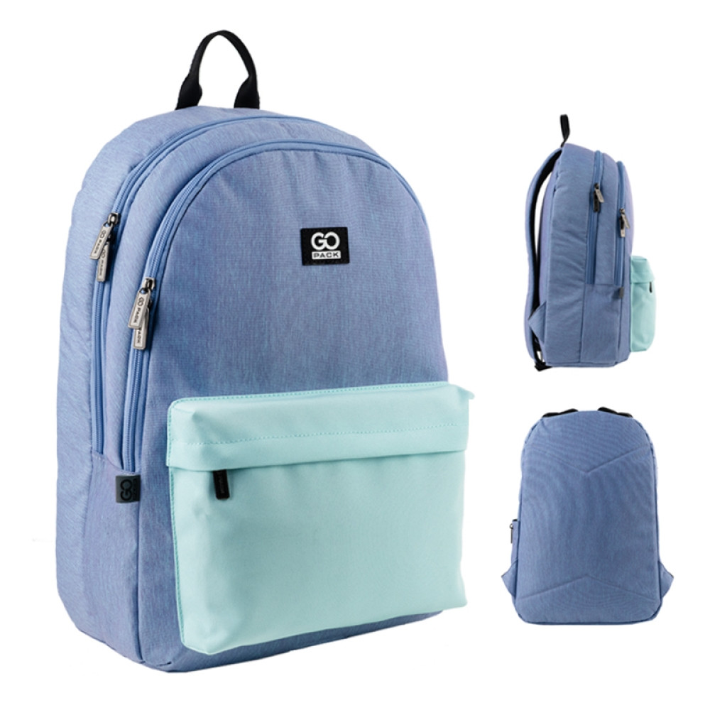Рюкзак шкільний для підлітків GoPack Education Teens GO24-140L-2 М'ятно-блакитний (зріст від 145 до 175 см)
