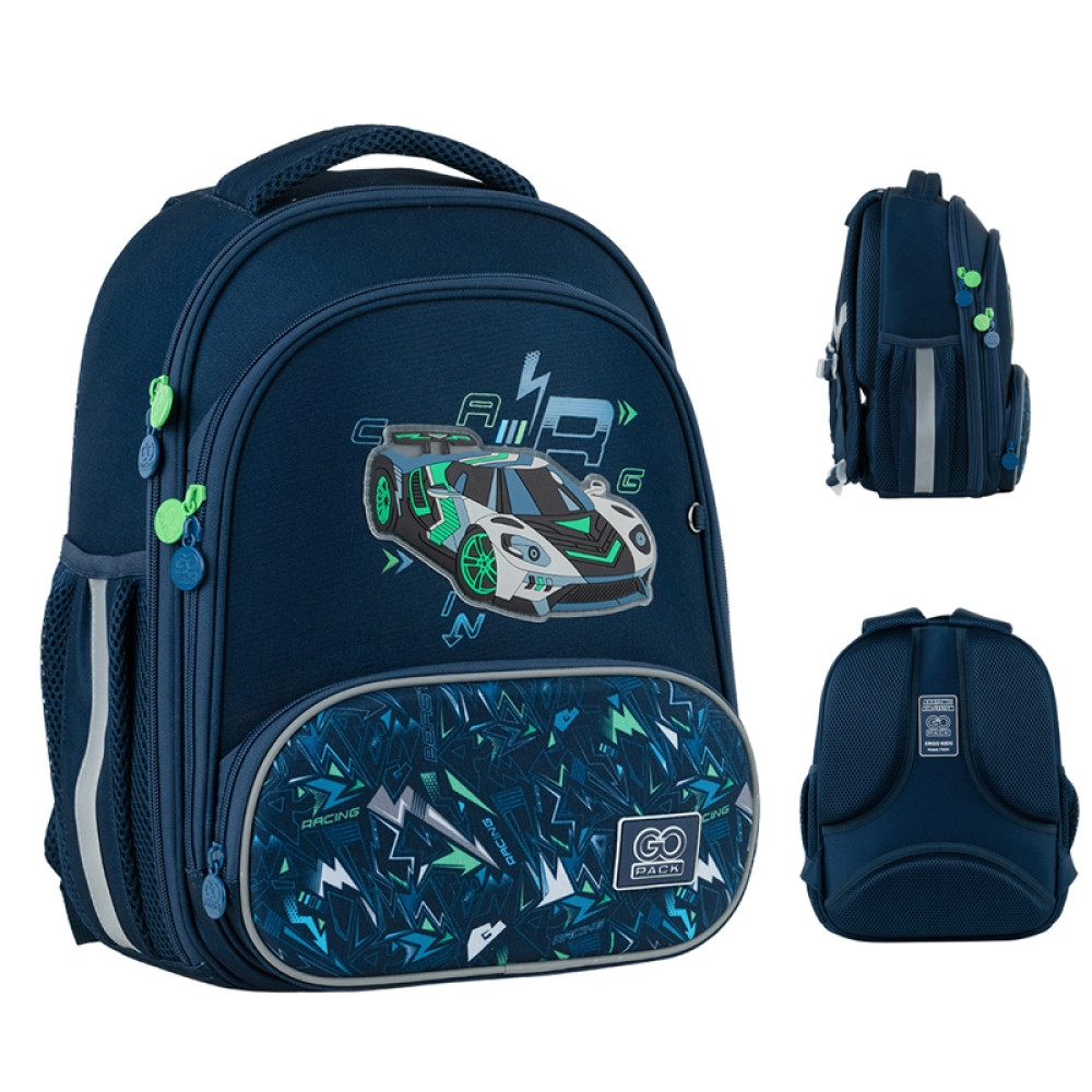 Рюкзак шкільний каркасний GoPack Education (зростання 130 – 145 см) GO24-597M- Racing Car