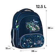 Рюкзак шкільний каркасний GoPack Education (зростання 130 – 145 см) GO24-597M- Racing Car, фото 2