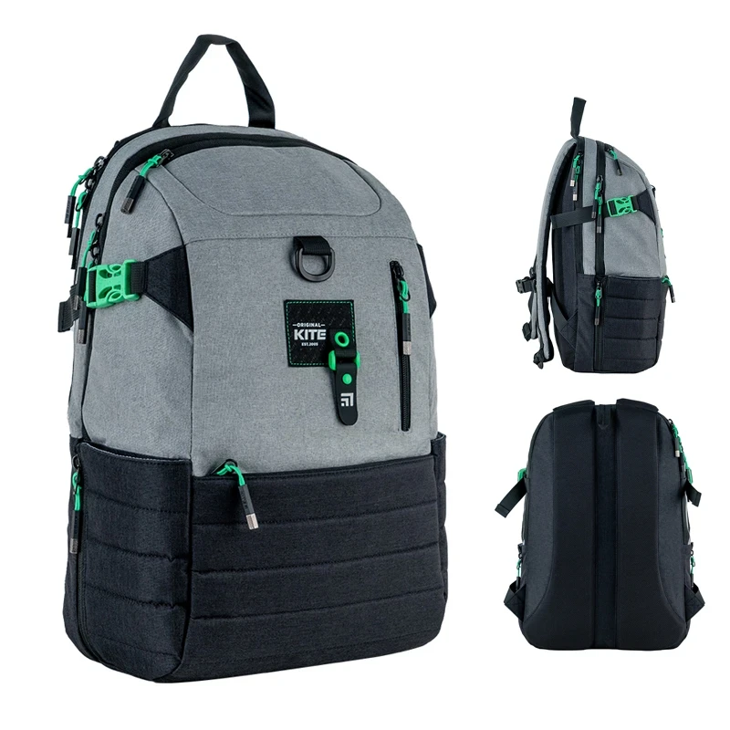 Шкільний рюкзак для підлітків Kite Education Teens K24-876L-1 Сірий (зріст від 145 см)