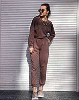 Костюм вільного крою какао